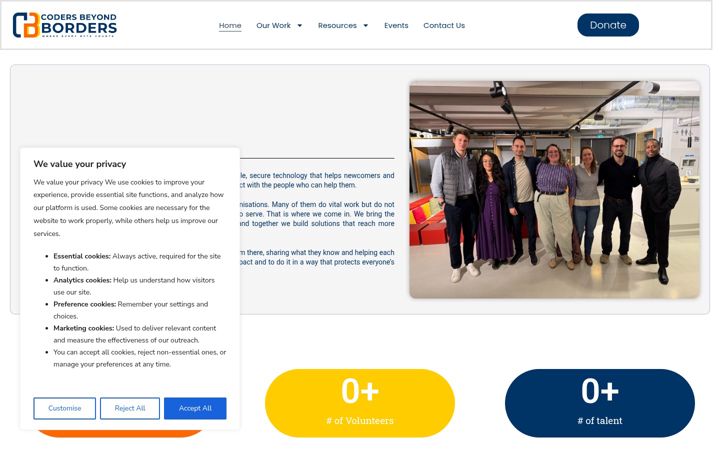 Screenshot of codersbeyondborders.org