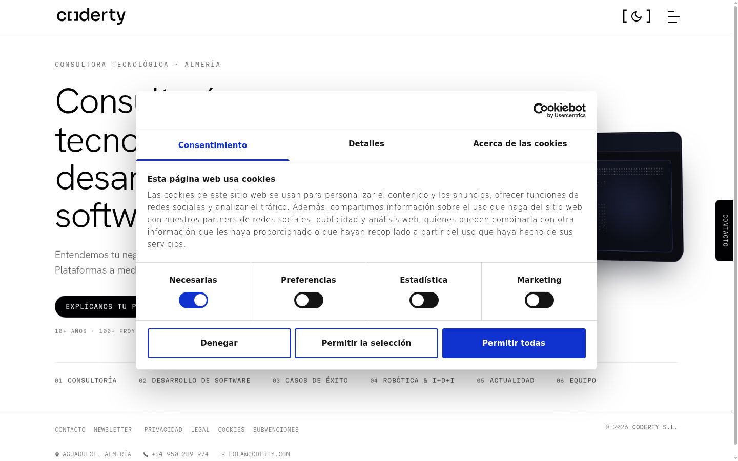Screenshot tal-banner tal-kunsens muri qabel kwalunkwe interazzjoni