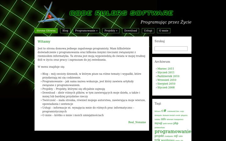Screenshot of coderulers.info