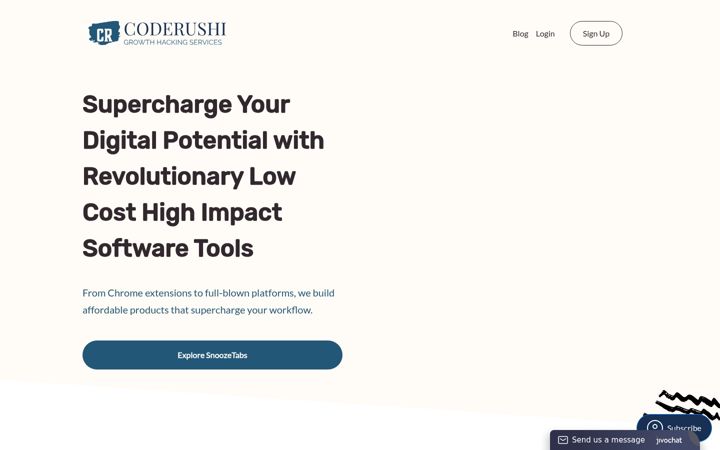 Screenshot of coderushi.com