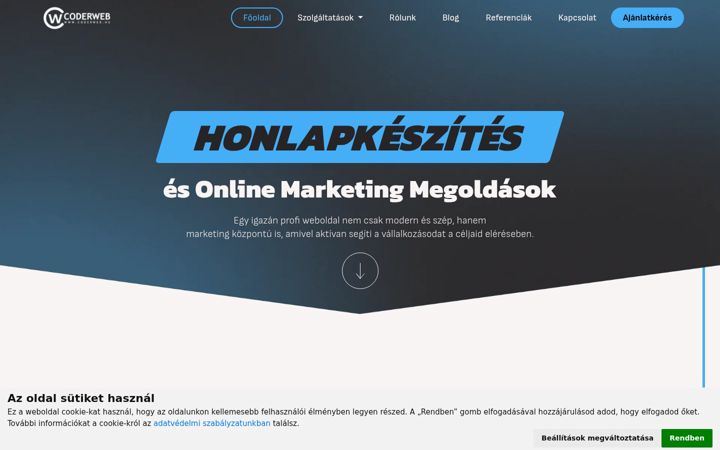 Képernyőkép: coderweb.hu