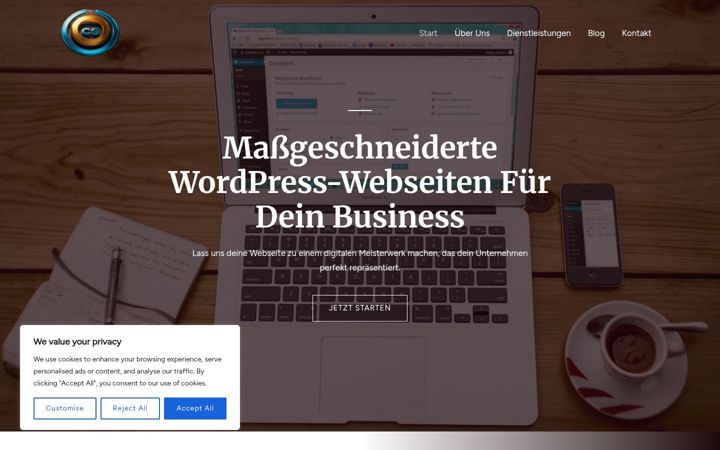 Screenshot of codeschneiderei.de