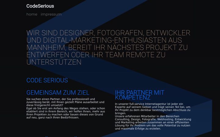 Screenshot of codeserious.de