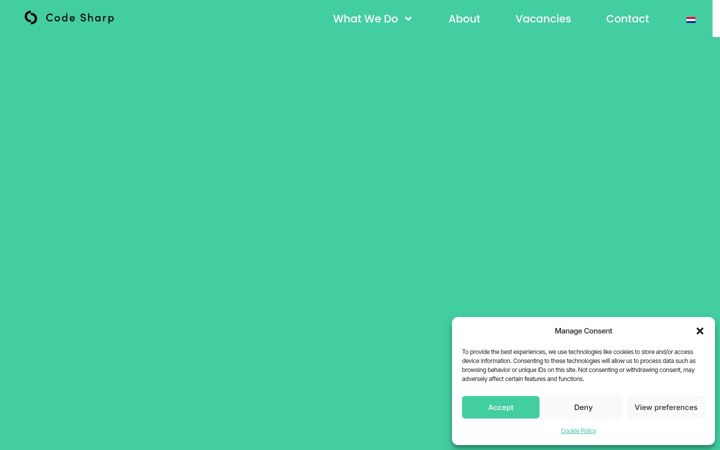 Screenshot of codesharp.nl