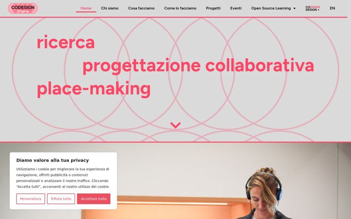 Screenshot of codesigntoscana.org