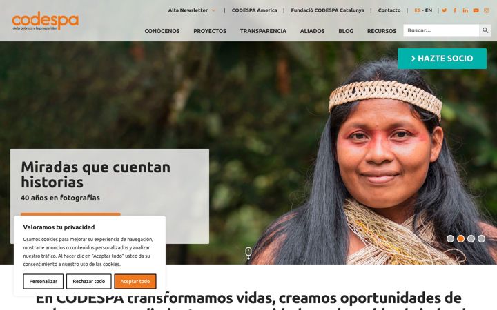Screenshot of codespa.org