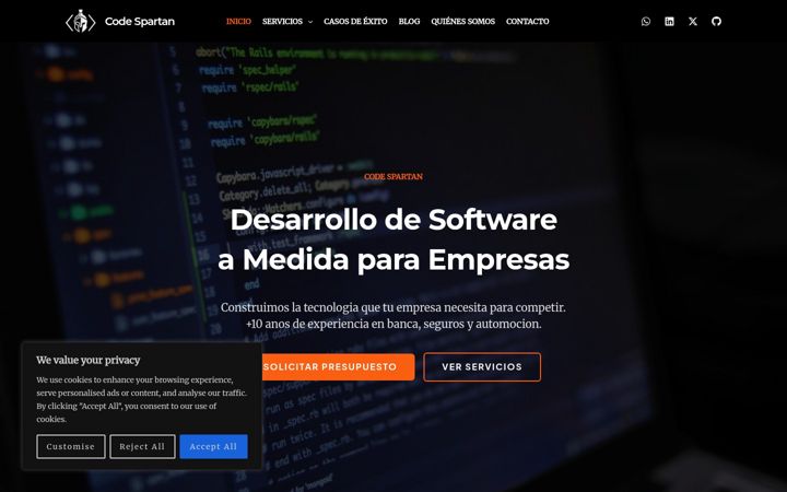 Screenshot of codespartan.es