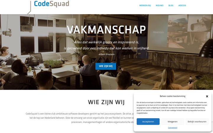 Skjermbilde av codesquad.nl
