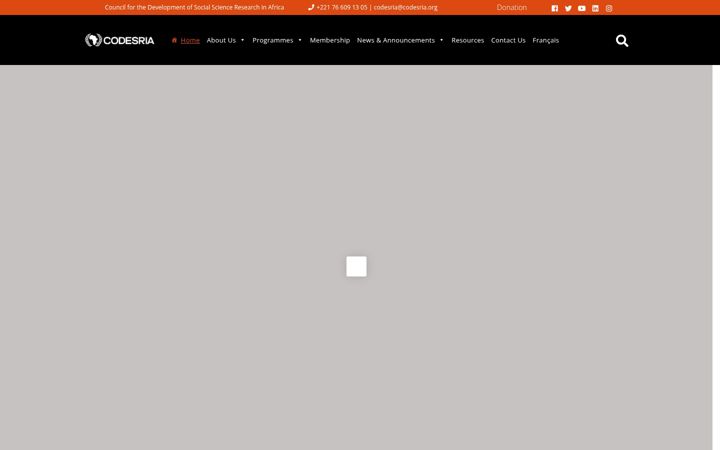 Screenshot of codesria.org