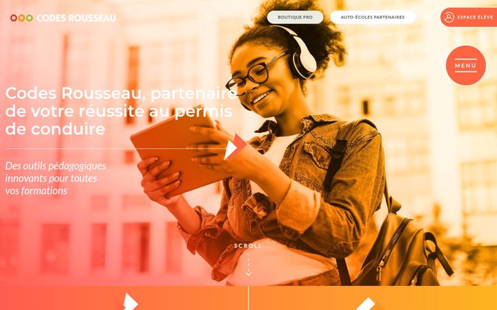 Screenshot of codesrousseau.fr