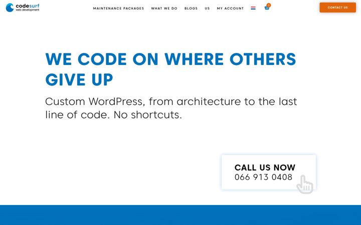 Capture d'écran de codesurf.ie