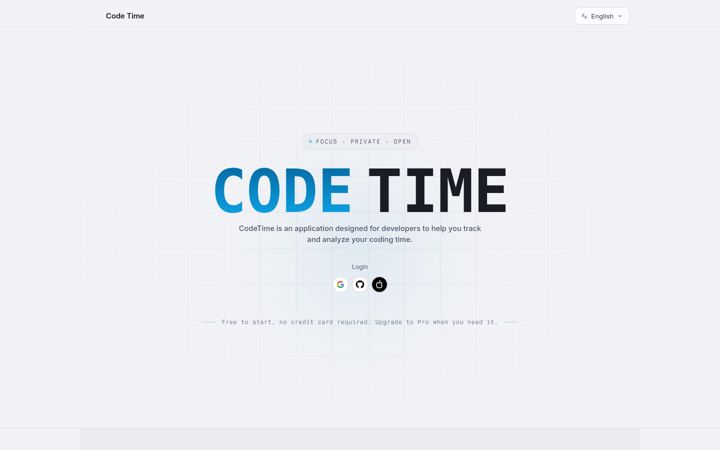 Screenshot of codetime.dev