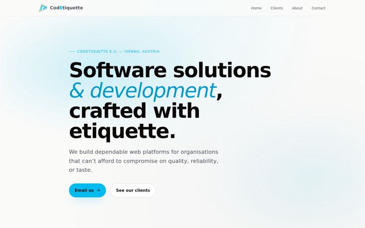 Screenshot of codetiquette.com