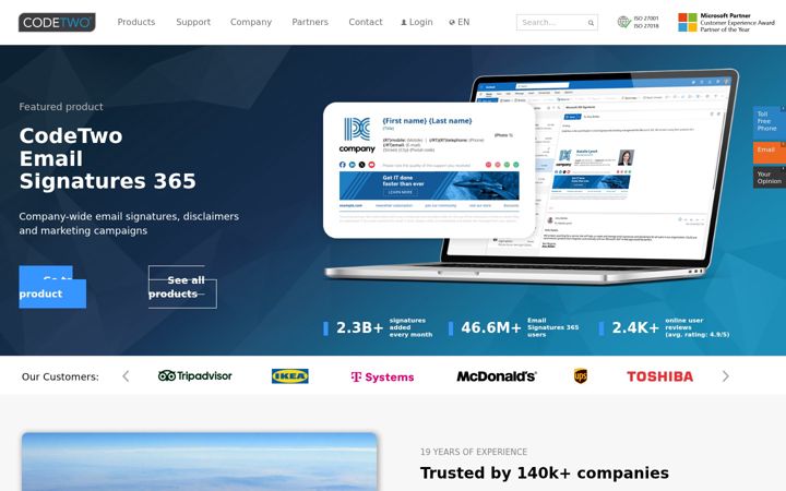 Skærmbillede af codetwo.com