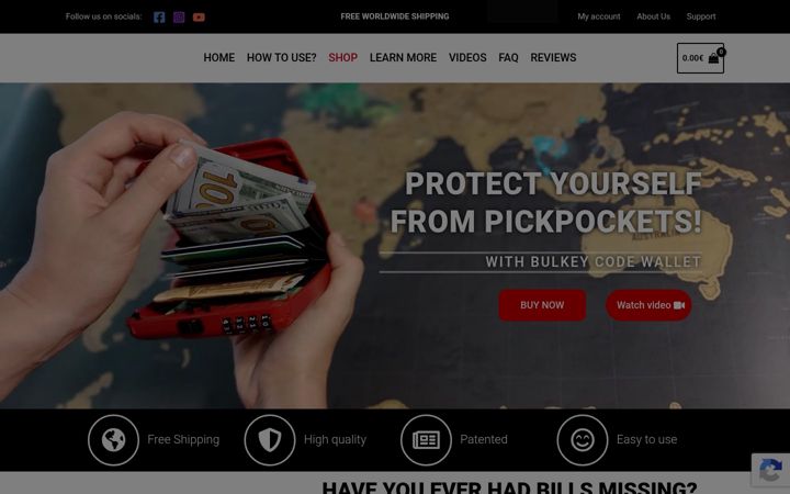 Screenshot of codewallet.eu