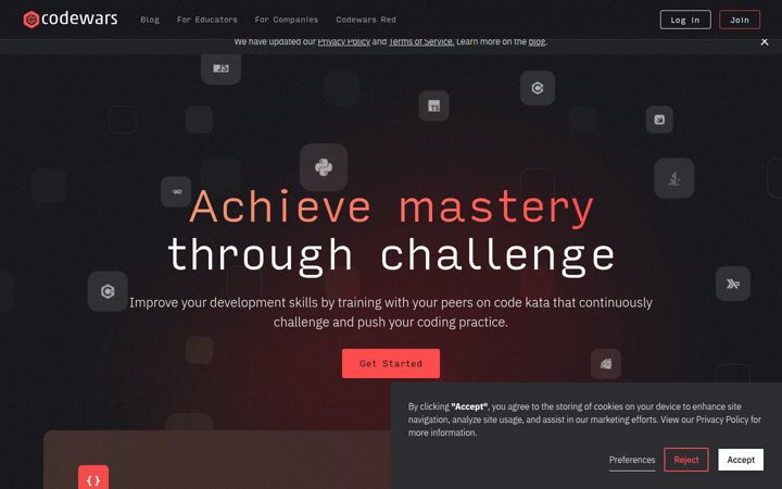 Screenshot ta' codewars.com
