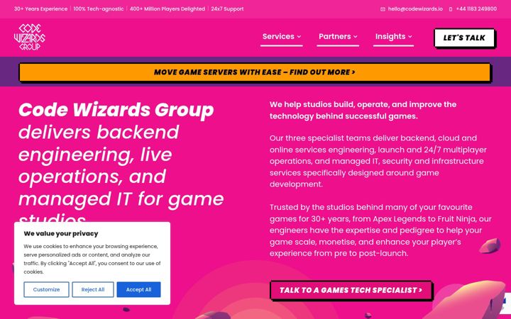 Екранна снимка на codewizards.io