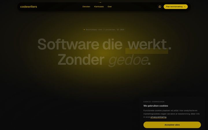 Skjermbilde av codewriters.nl