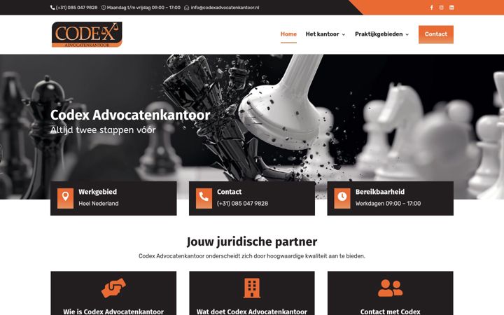 Skjermbilde av codexadvocatenkantoor.nl