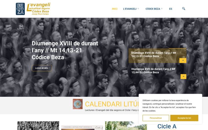 Captură de ecran a codexbeza.org