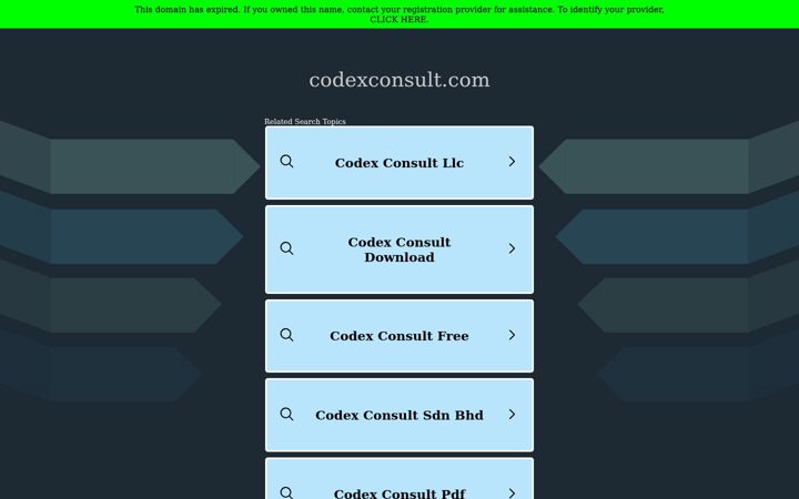 Snímek obrazovky codexconsult.com