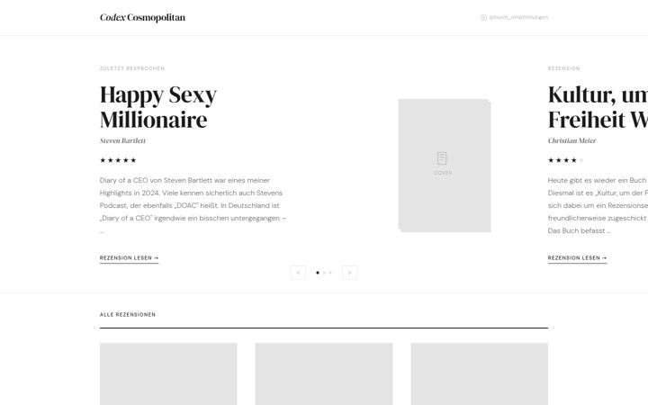 Screenshot of codexcosmopolitan.de