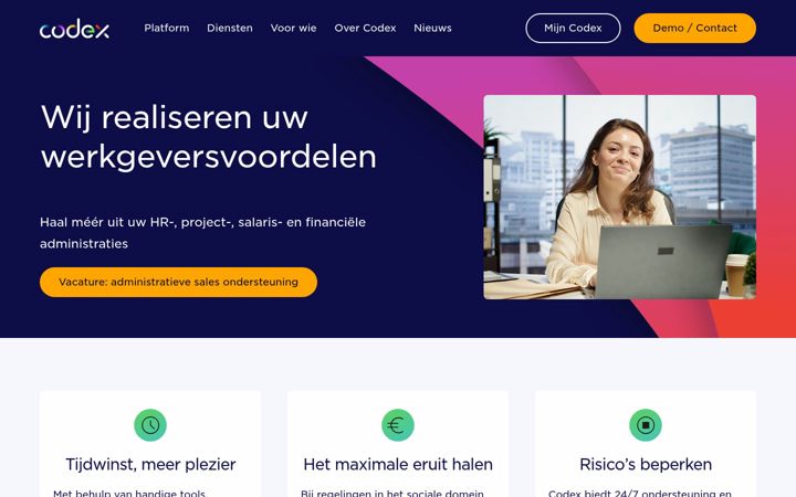 Screenshot of codexgroep.nl
