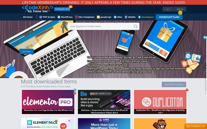 Screenshot of codexinh.com