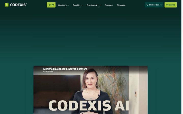 Екранна снимка на codexis.cz