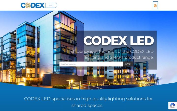 Screenshot of codexled.co.uk