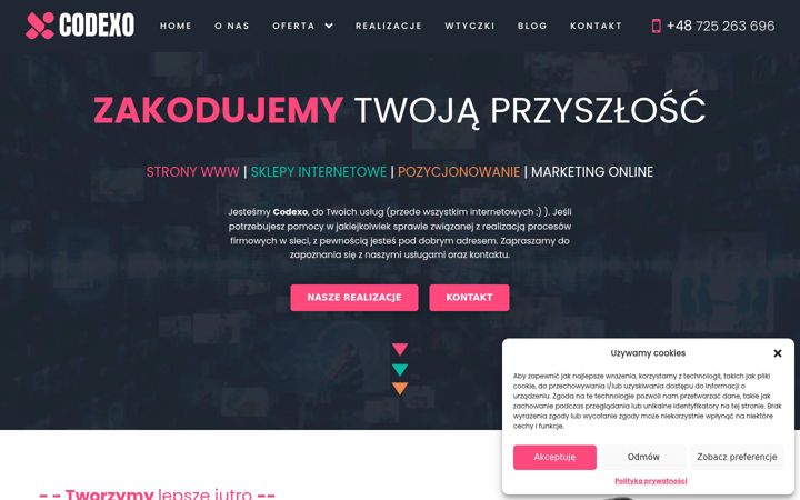 Ekrano kopija codexo.pl