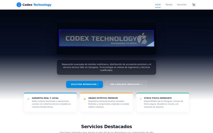 Screenshot of codexphones.com