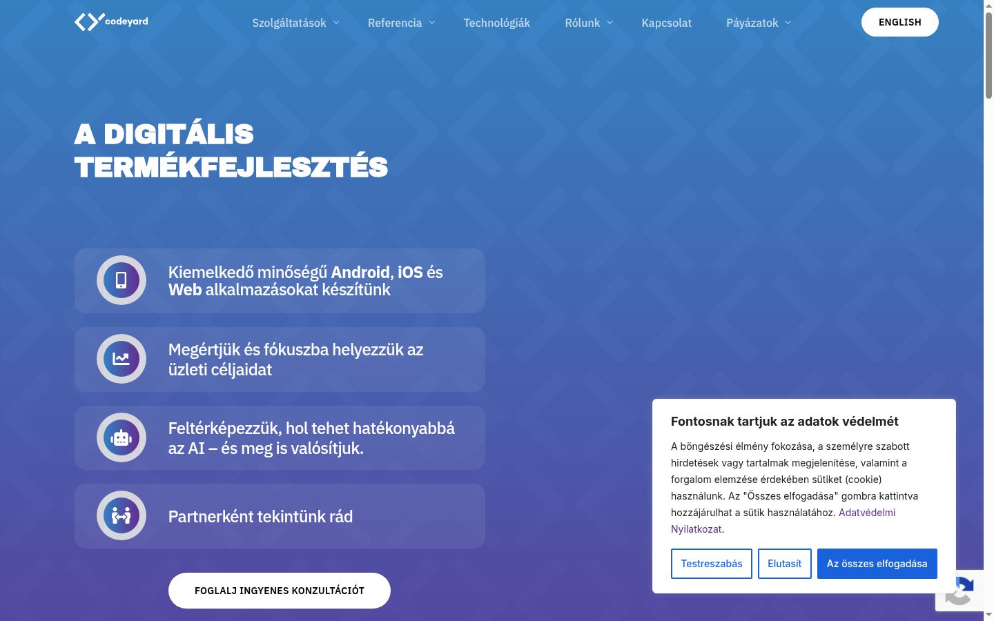 Captura de ecrã do banner de consentimento apresentado antes de qualquer interação