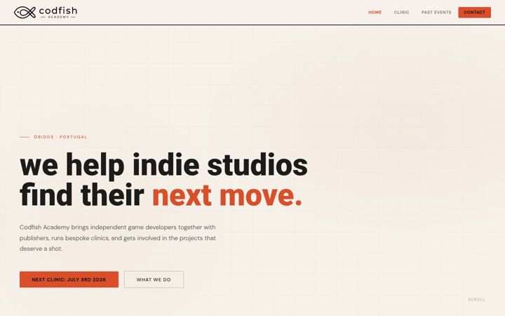 Screenshot of codfishacademy.com