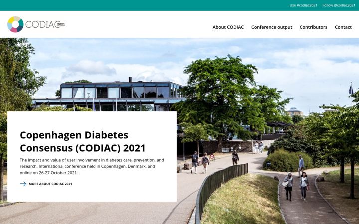 Screenshot of codiac2021.dk