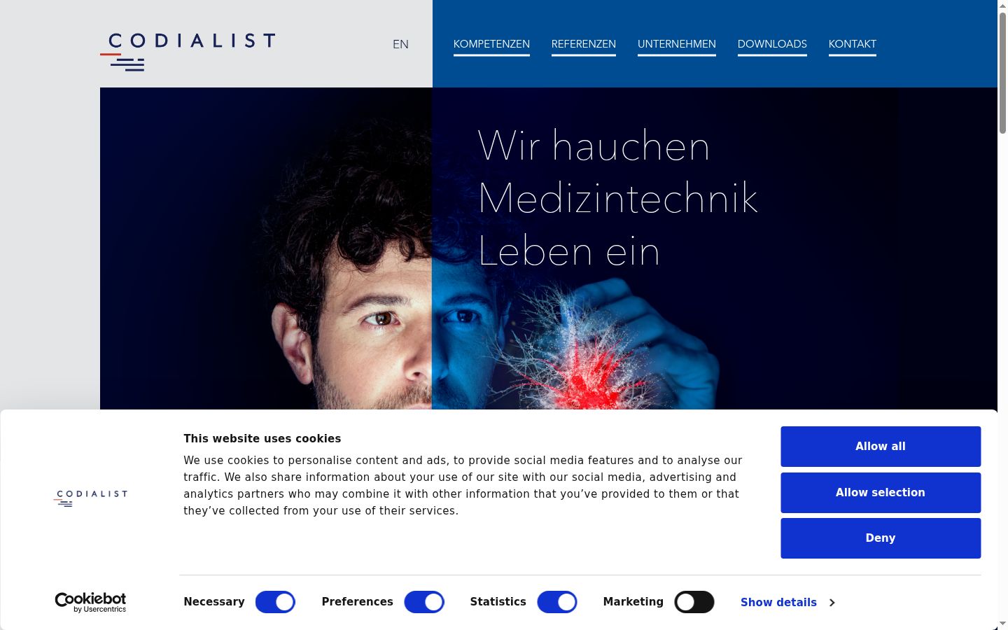 Screenshot tal-banner tal-kunsens muri qabel kwalunkwe interazzjoni