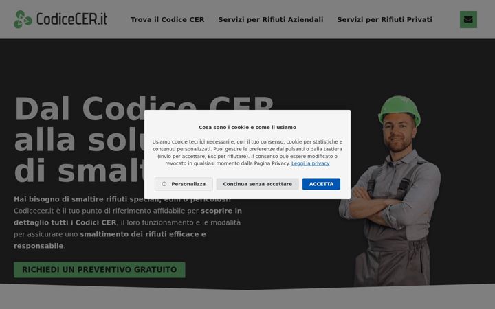 Skærmbillede af codicecer.it