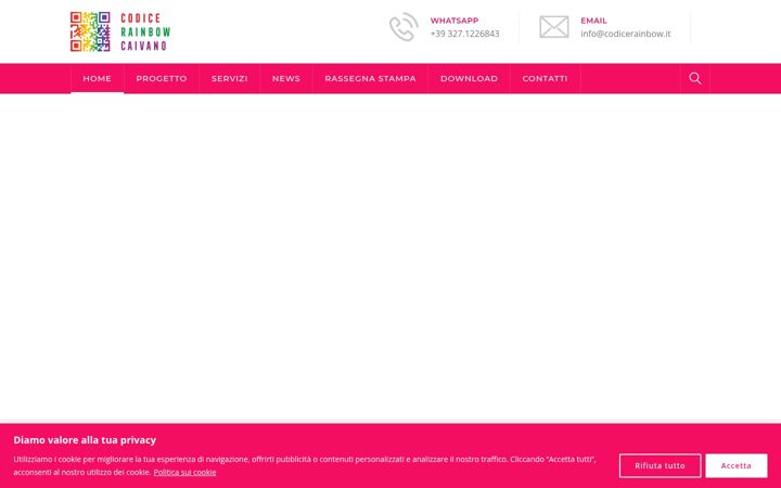 Screenshot of codicerainbow.it