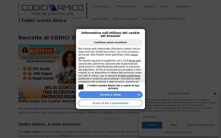 Screenshot of codiciamico.altervista.org
