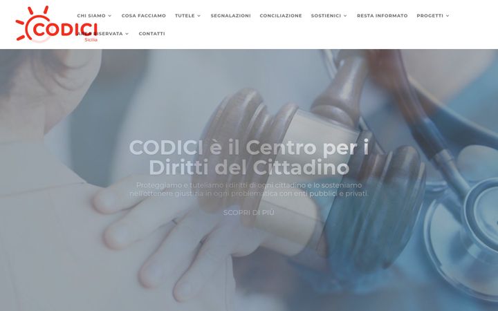 Captură de ecran a codicisicilia.org