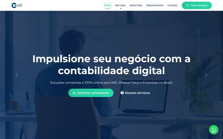 Posnetek zaslona codicontabilidade.com.br