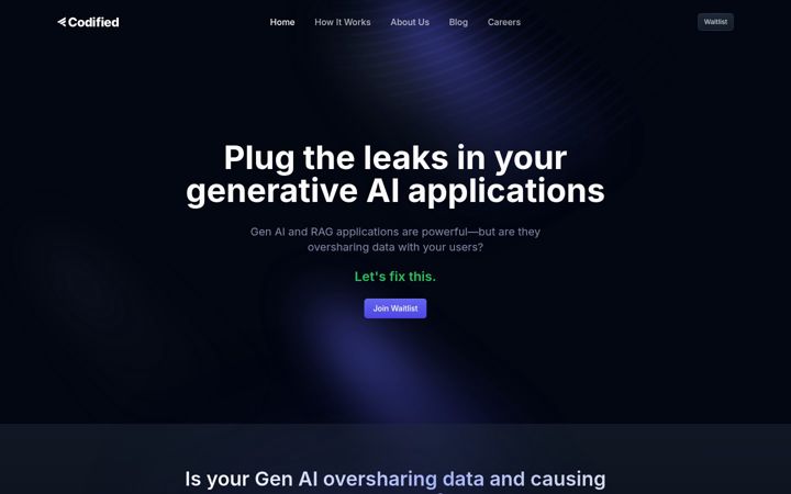 Екранна снимка на codified.io