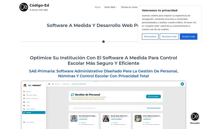 Screenshot of codigo-ed.com