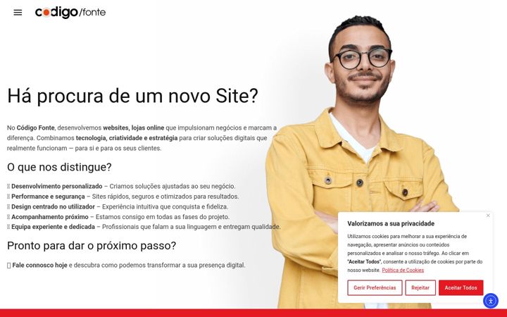 Screenshot of codigofonte.pt