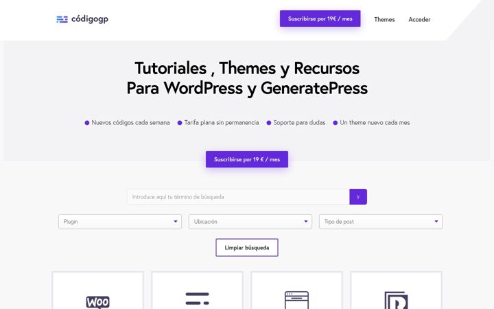Screenshot of codigogp.com