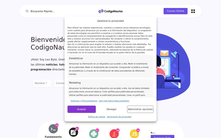 Screenshot of codigonautas.com