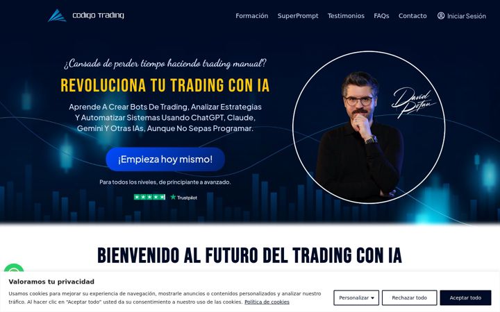 Screenshot of codigotrading.com