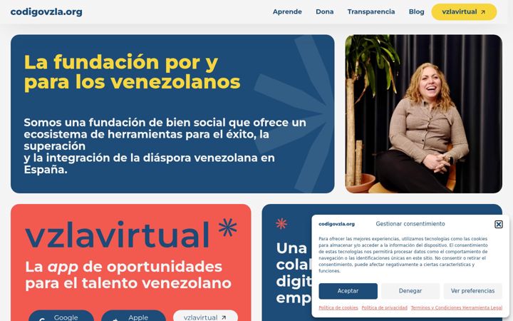 Captură de ecran a codigovzla.org