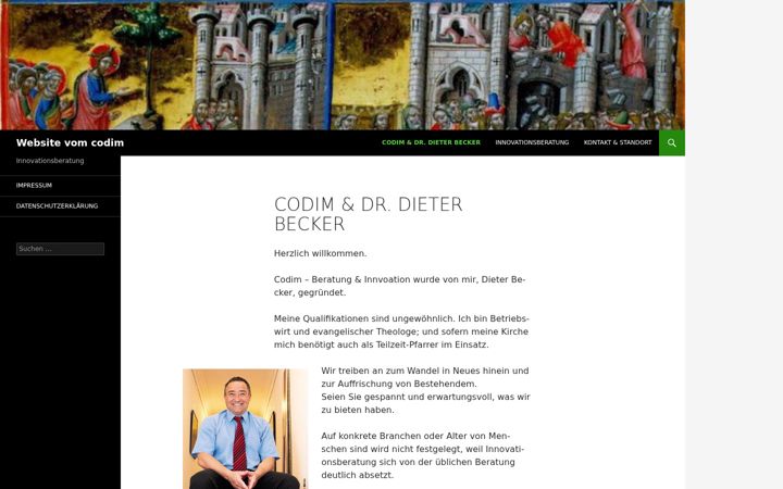 Screenshot of codim.de