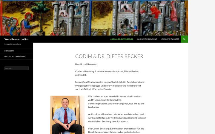 Screenshot of codim.eu